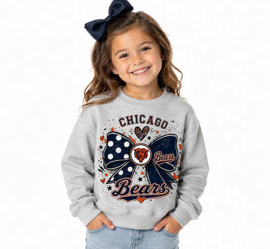 Chicago Bears Toddler Youth Girls Womens Adult Crew Neck